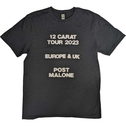 Black - Front - Post Malone Unisex Adult 2023 Tour Butterfly Logo T-Shirt