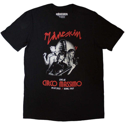 Black - Front - Maneskin Unisex Adult Live At Circo Massimo 2022 T-Shirt