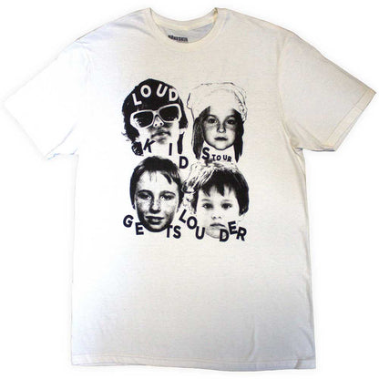 Natural - Front - Maneskin Unisex Adult Loud Kids European Tour 23 T-Shirt