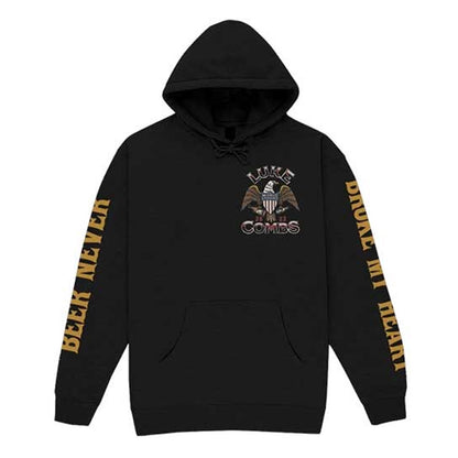 Black - Front - Luke Combs Unisex Adult Tour ´23 Eagle Back Print Hoodie