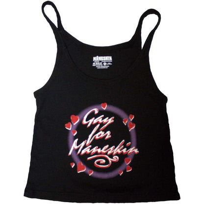Black - Front - Maneskin Unisex Adult Gay For Maneskin Tank Top