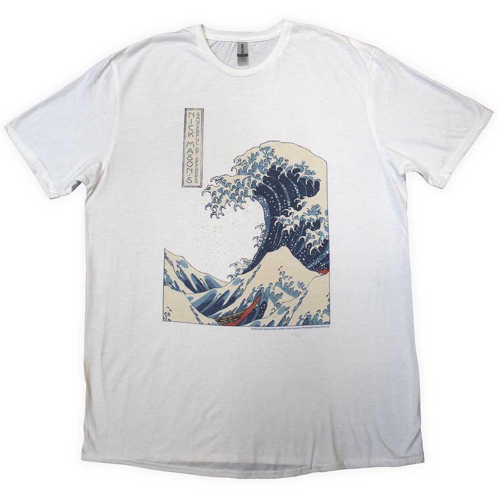 White - Front - Nick Mason´s Saucerful Of Secrets Unisex Adult Hokusai Wave T-Shirt