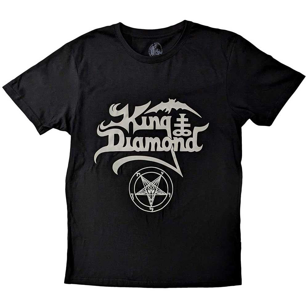 Black - Front - King Diamond Unisex Adult Logo T-Shirt