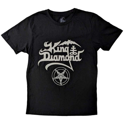 Black - Front - King Diamond Unisex Adult Logo T-Shirt