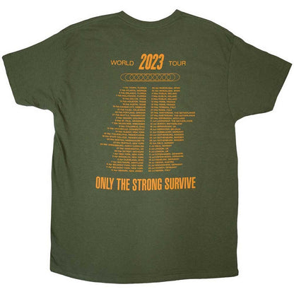 Grey - Back - Bruce Springsteen Unisex Adult Tour ´23 Sepia Car T-Shirt