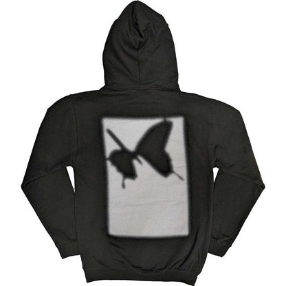 Black - Back - Post Malone Unisex Adult Ex-Tour Inverse Butterfly Hoodie