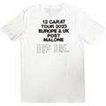 White - Back - Post Malone Unisex Adult Burn It Down 2023 Tour Dates T-Shirt