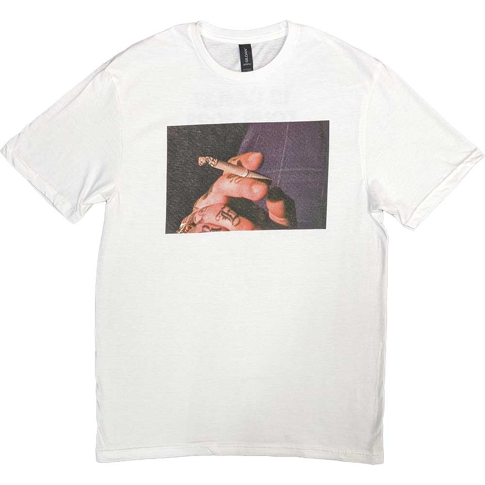 White - Front - Post Malone Unisex Adult Burn It Down 2023 Tour Dates T-Shirt