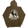 Green - Back - Bob Marley Unisex Adult One Love Wailers Mic Photo Embroidered Hoodie