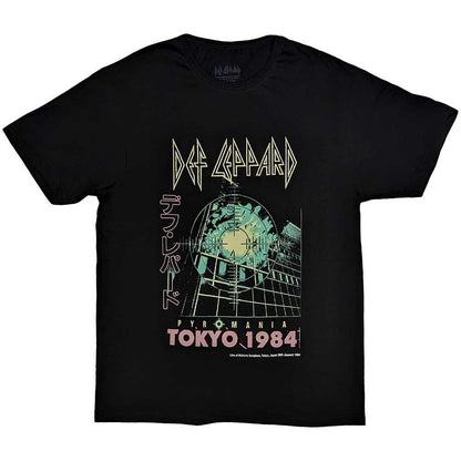 Black - Front - Def Leppard Unisex Adult Tokyo T-Shirt
