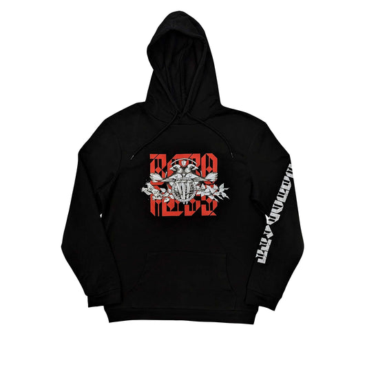 Black - Front - Baroness Unisex Adult Fall Sleeve Print Hoodie
