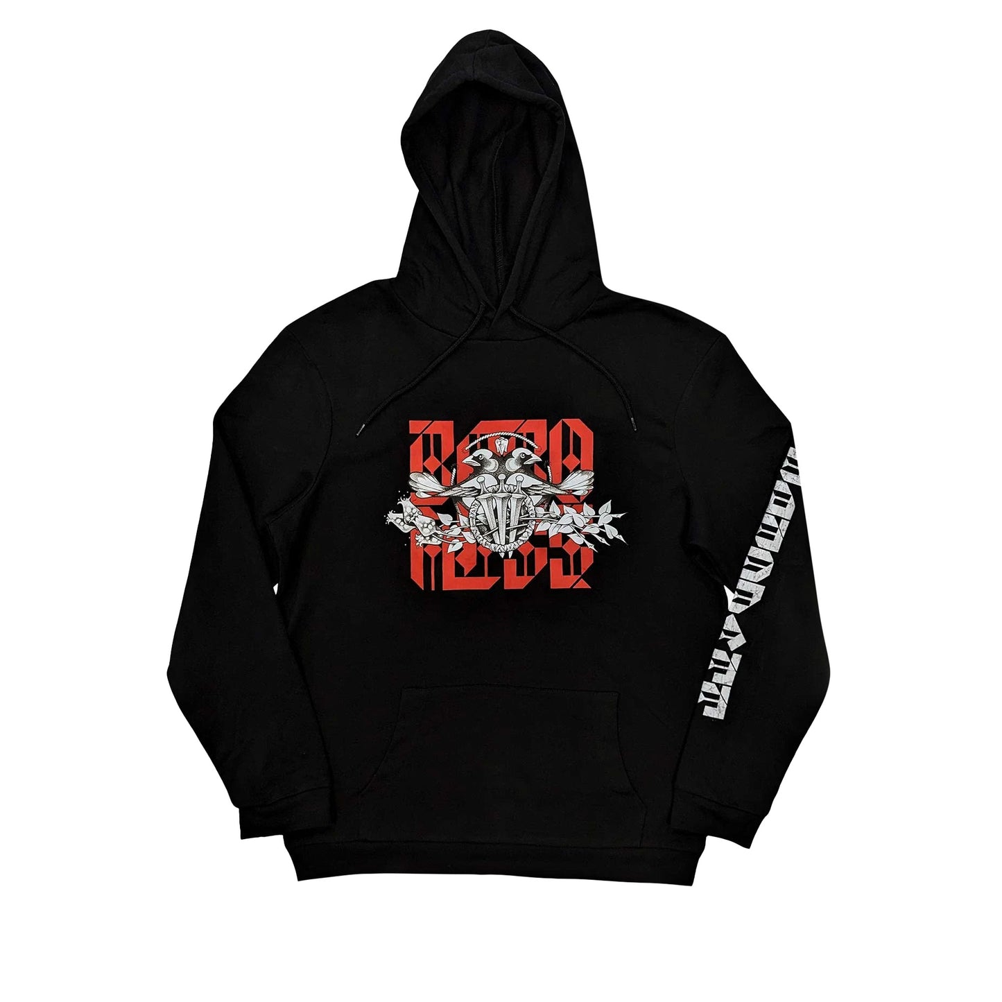 Black - Front - Baroness Unisex Adult Fall Sleeve Print Hoodie