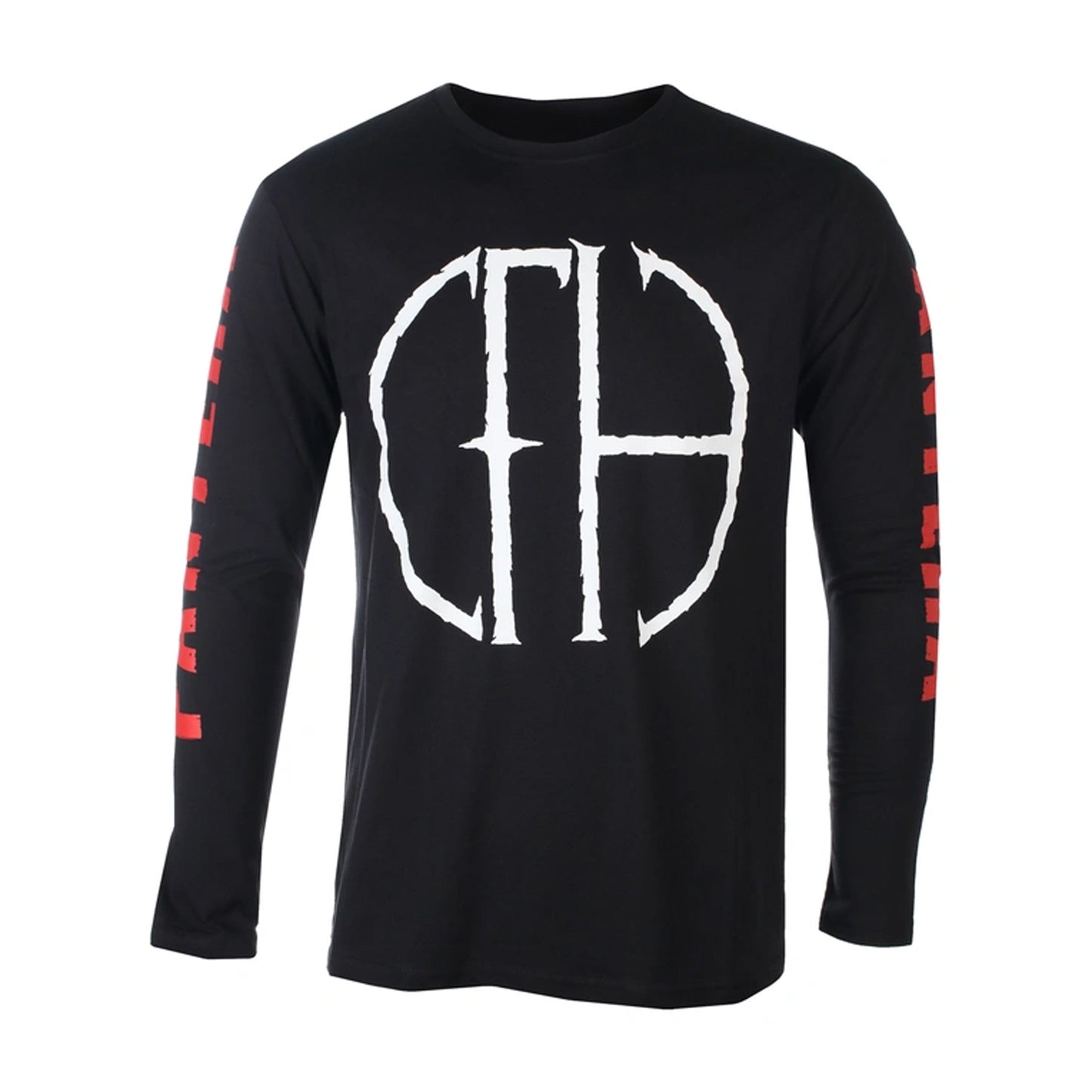 Black - Front - Pantera Unisex Adult Frayed Sleeve Print Logo Long-Sleeved T-Shirt