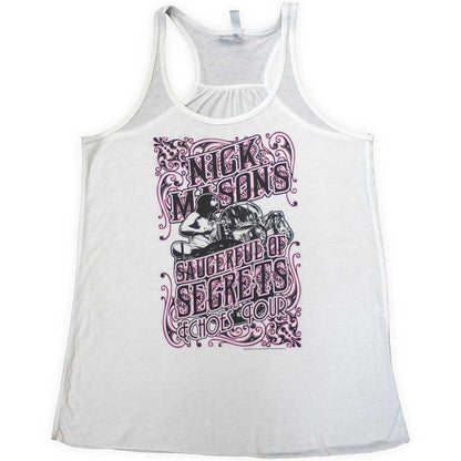White - Front - Nick Mason´s Saucerful Of Secrets Unisex Adult Echoes Tour Vest Top