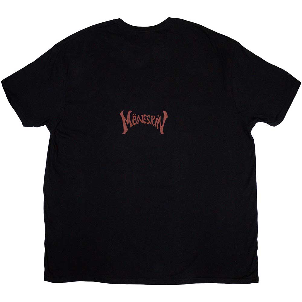 Black - Back - Maneskin Unisex Adult Teatro D´ira Doodle T-Shirt