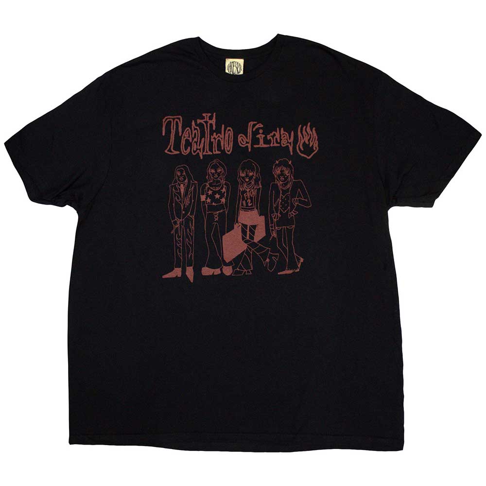Black - Front - Maneskin Unisex Adult Teatro D´ira Doodle T-Shirt