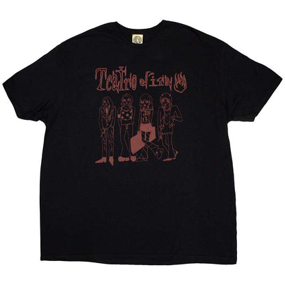 Black - Front - Maneskin Unisex Adult Teatro D´ira Doodle T-Shirt