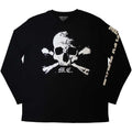 Black - Front - Motley Crue Unisex Adult Orbit Skull Sleeve Print Long-Sleeved T-Shirt