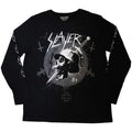 Black - Front - Slayer Unisex Adult Dagger Skull Long-Sleeved T-Shirt