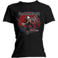Black - Front - Iron Maiden Womens-Ladies Trooper Red Sky T-Shirt