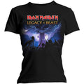 Black - Front - Iron Maiden Womens-Ladies Legacy Army Skinny T-Shirt