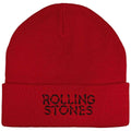 Red - Front - The Rolling Stones Hackney Diamonds Logo Beanie