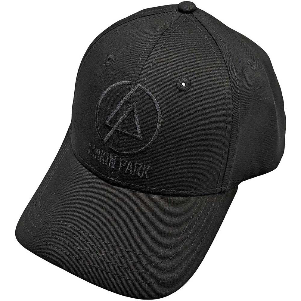 Black - Front - Linkin Park Unisex Adult Concentric Text Logo Baseball Cap