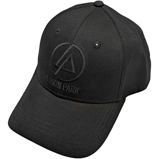 Black - Front - Linkin Park Unisex Adult Concentric Text Logo Baseball Cap