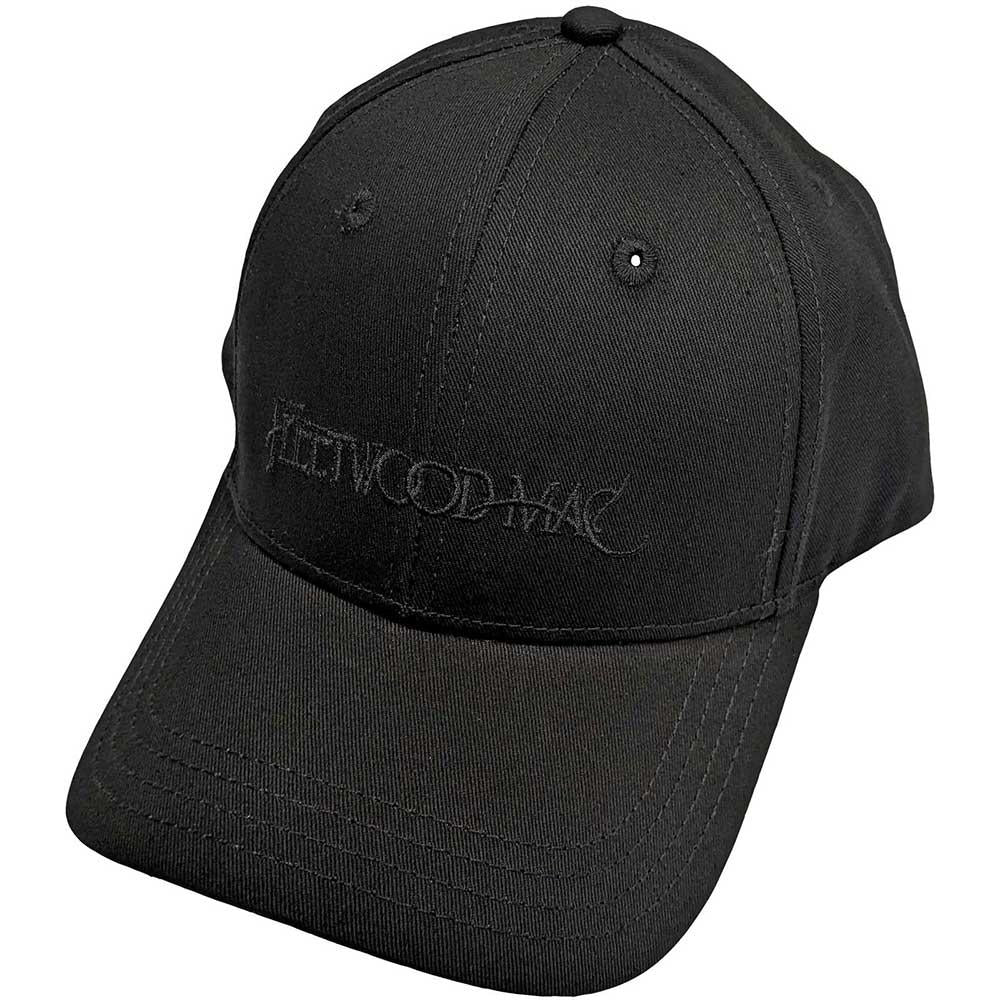 Black - Front - Fleetwood Mac Unisex Adult Text Logo Baseball Cap