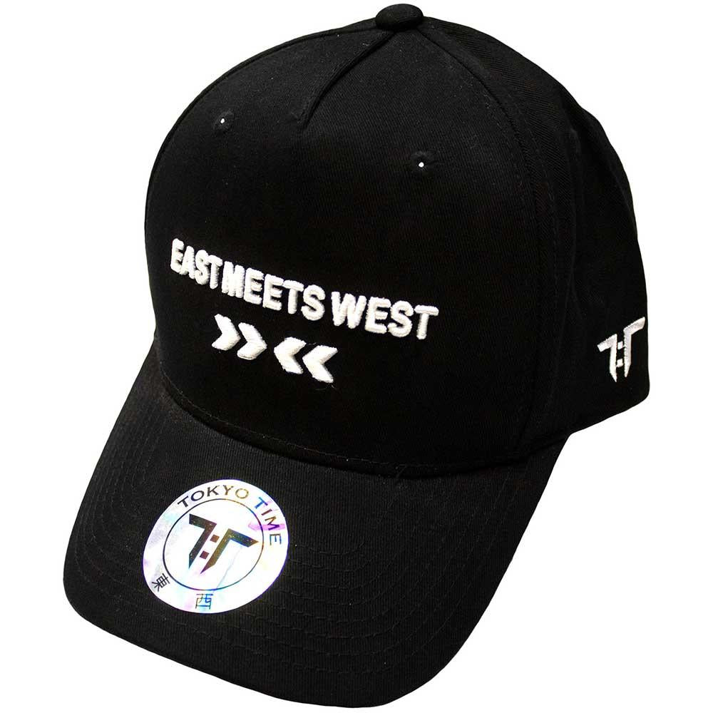 Black - Front - Tokyo Time Unisex Adult East Meets West Baseball Cap