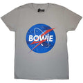 Grey - Front - David Bowie Unisex Adult Starman Logo T-Shirt