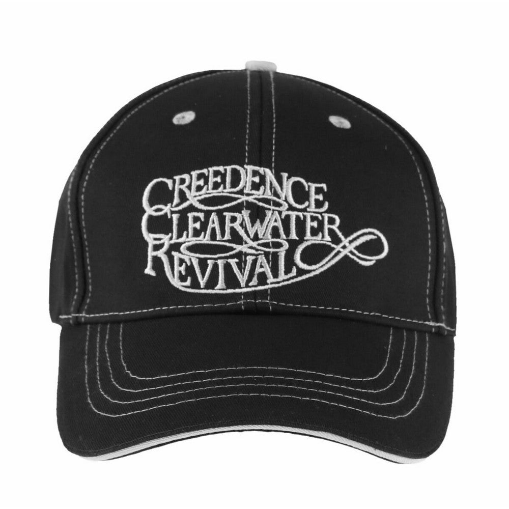 Black - Front - Creedence Clearwater Revival Unisex Adult Logo Baseball Cap