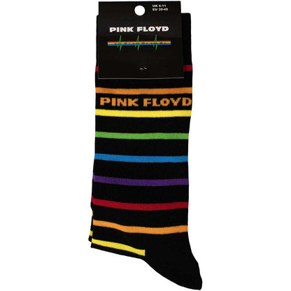 Black - Back - Pink Floyd Unisex Adult Wide Stripe Socks