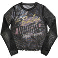 Black - Front - Whitney Houston Womens-Ladies I´m Your Baby Mesh Long-Sleeved T-Shirt