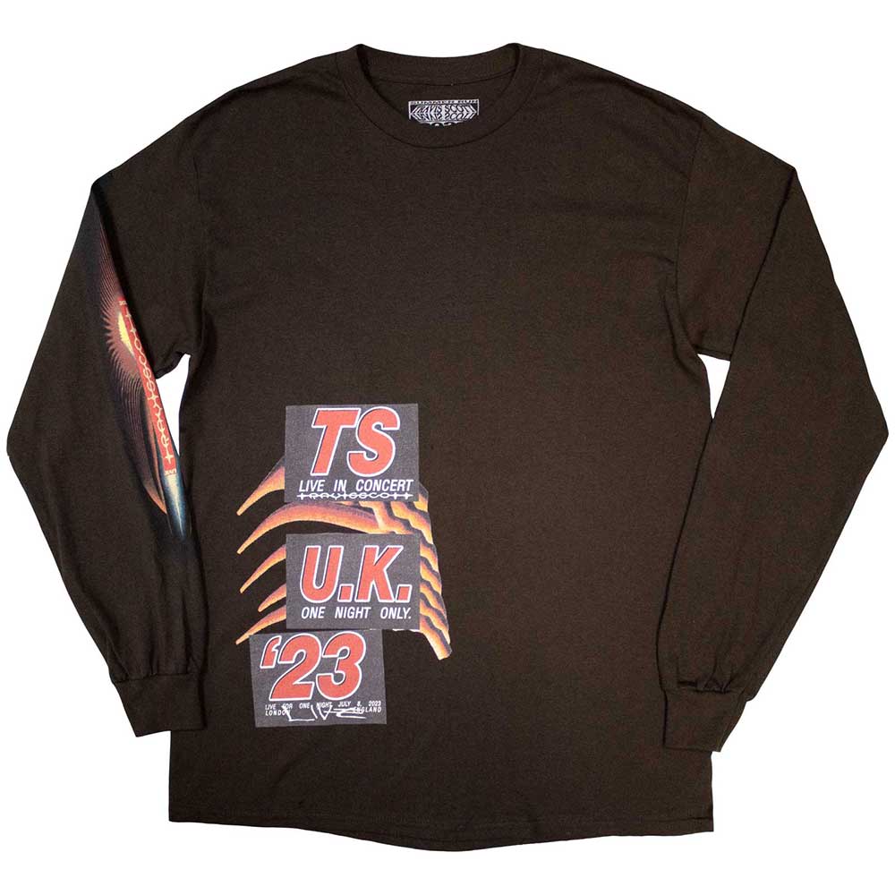Brown - Front - Travis Scott Unisex Adult Summer Run 2023 London Long-Sleeved T-Shirt
