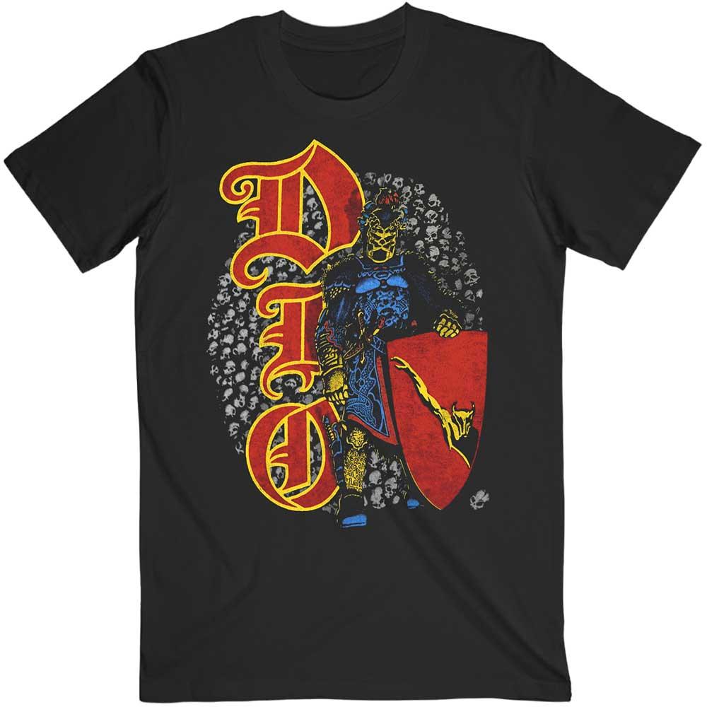 Black - Front - Dio Unisex Adult Skull Warrior T-Shirt