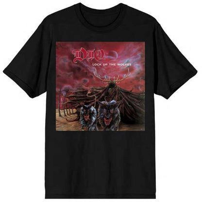Black - Front - Dio Unisex Adult Lock Up The Wolves T-Shirt