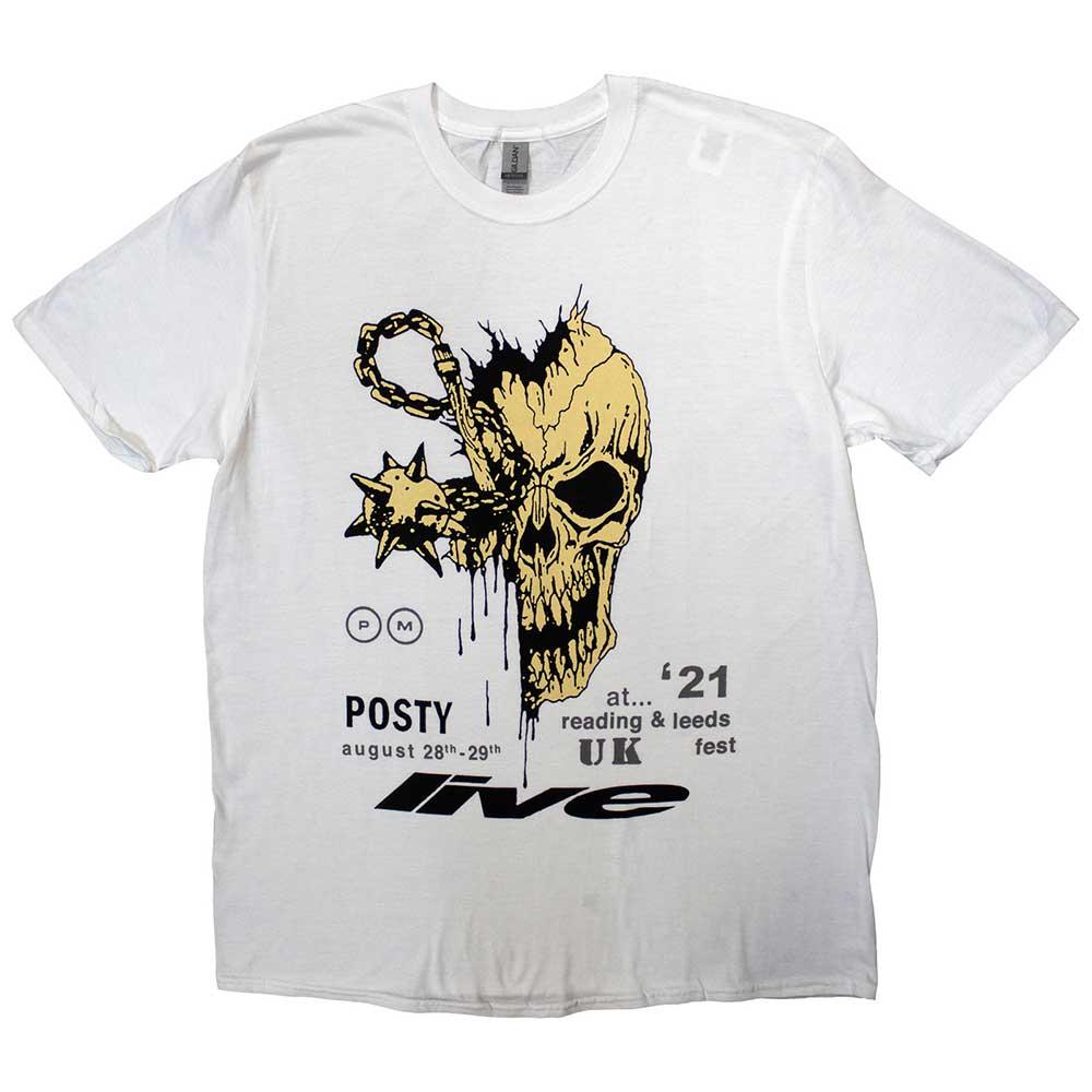 White - Front - Post Malone Unisex Adult Leeds & Reading T-Shirt