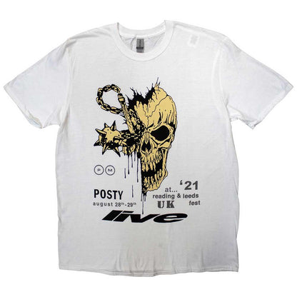 White - Front - Post Malone Unisex Adult Leeds & Reading T-Shirt
