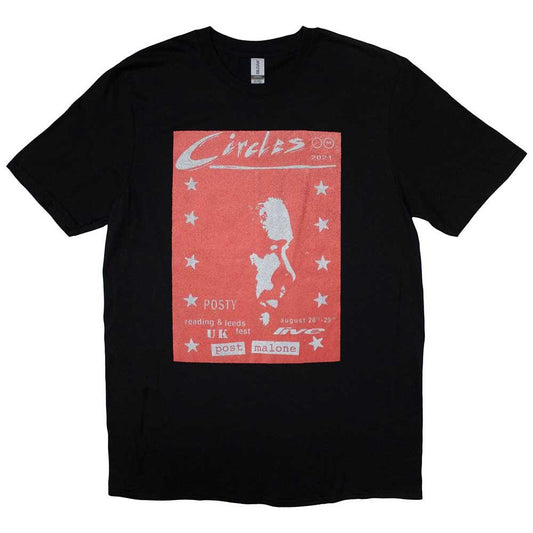 Black - Front - Post Malone Unisex Adult Circles Live T-Shirt