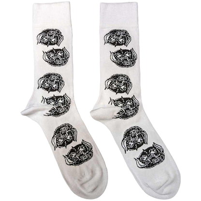 White-Black - Front - Motorhead Unisex Adult War Pig Socks