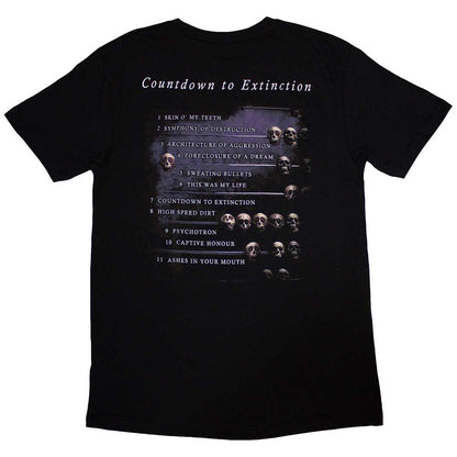 Black - Back - Megadeth Unisex Adult Countdown Back Print T-Shirt