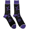 Black-Purple - Front - Him Unisex Adult Heartagram Socks