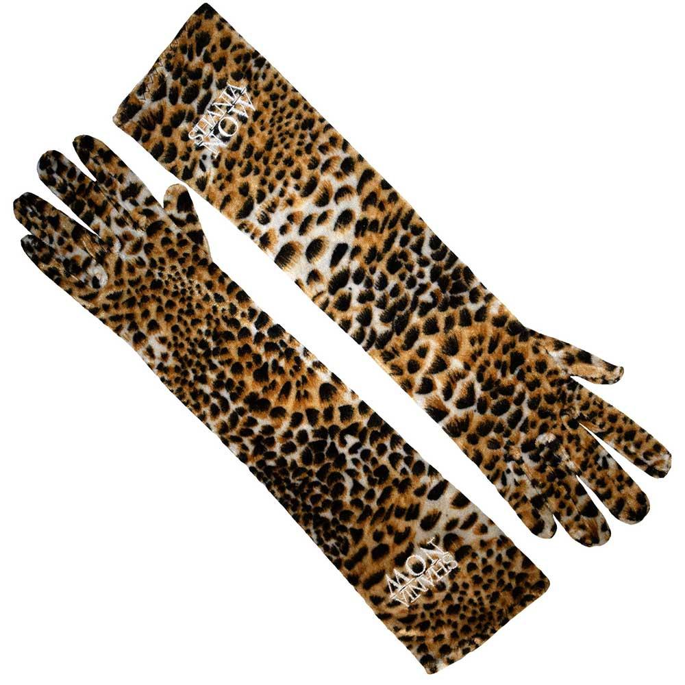Brown-Black - Front - Shania Twain Womens-Ladies Tour 2018 Now Leopard Gloves