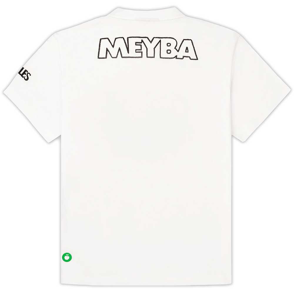 White - Back - The Beatles Unisex Adult Meyba Embroidered T-Shirt