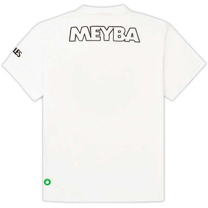 White - Back - The Beatles Unisex Adult Meyba Embroidered T-Shirt