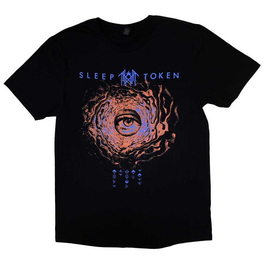 Black - Front - Sleep Token Unisex Adult Vortex Eye T-Shirt