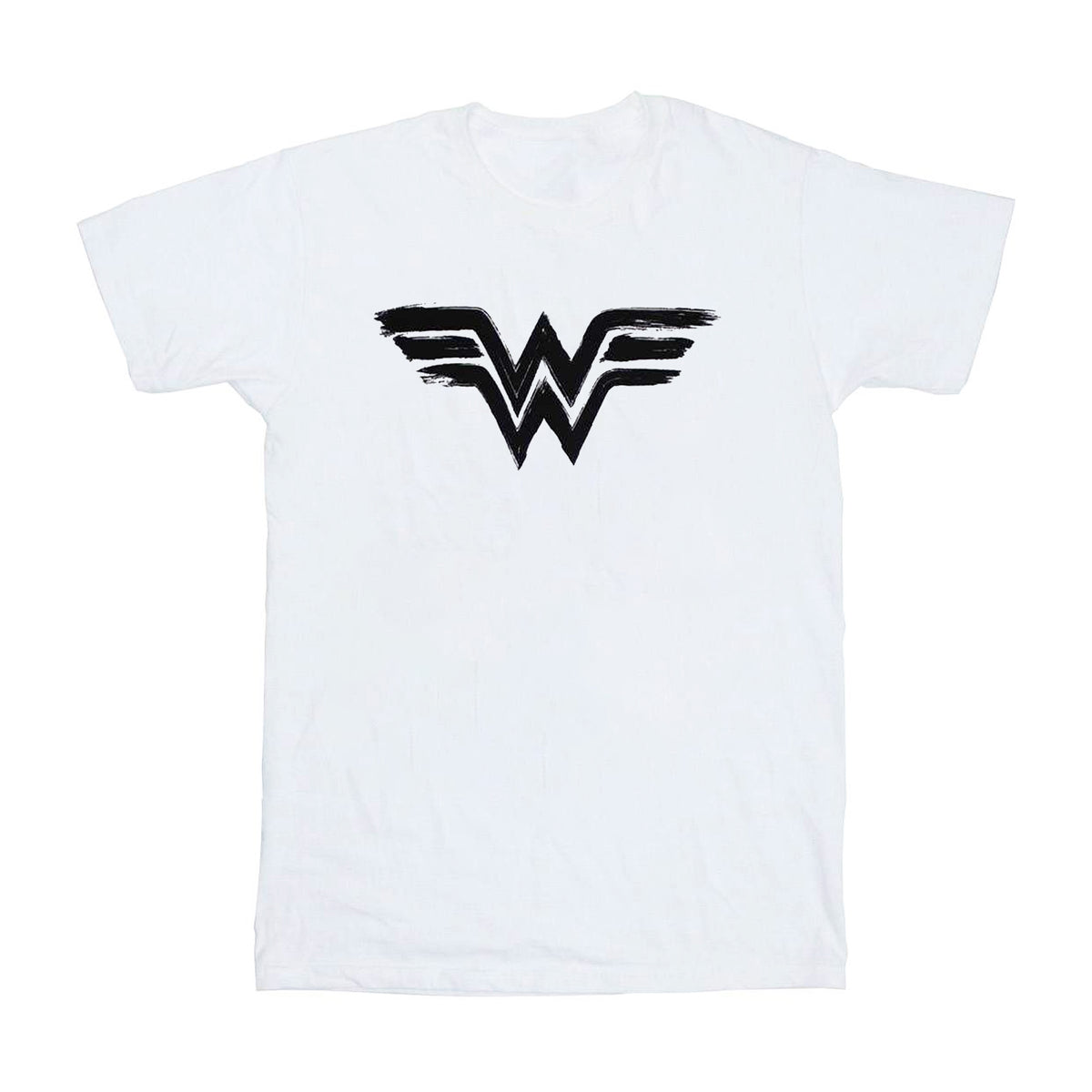 White - Front - Wonder Woman Unisex Adult Paint Logo T-Shirt