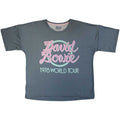 Blue-Pink - Back - David Bowie Womens-Ladies 1978 World Tour Long Pyjama Set