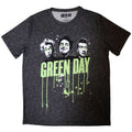 Black - Back - Green Day Unisex Adult Drips Long Pyjama Set